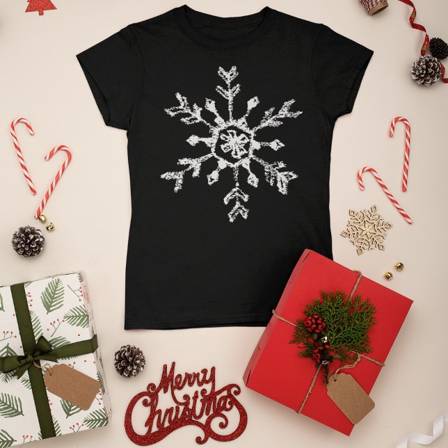 Rustik jul Snowflake T Shirt (Skapare uppladdad)
