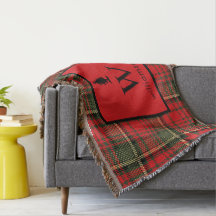 Rustik jul Tartan-julen Play Monogram