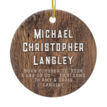 Rustik juldekoration av naturligt trä med födelseu