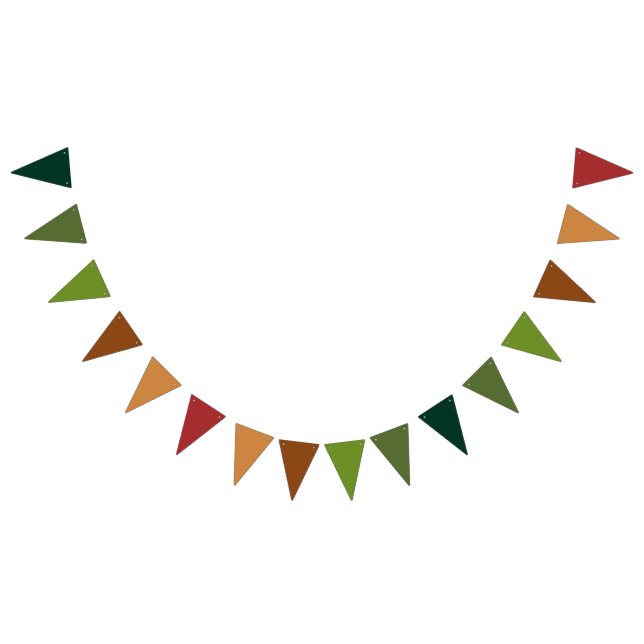 Rustik juldekoration Gradient Bunting Flaggor (Alla)