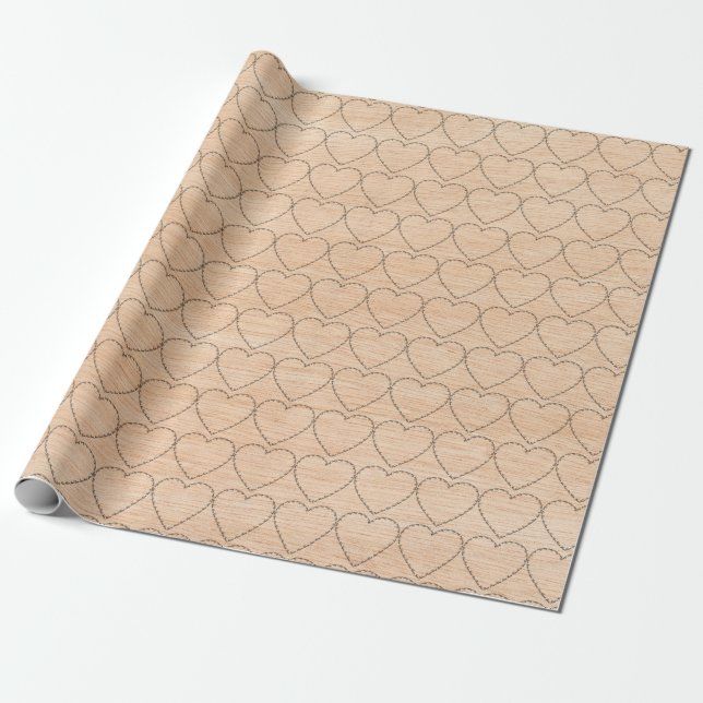 Rustik juldukkepresentpapper med kristen kärlek presentpapper (Utrullad)