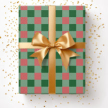 Rustik Julens Grönt Plade Mönster