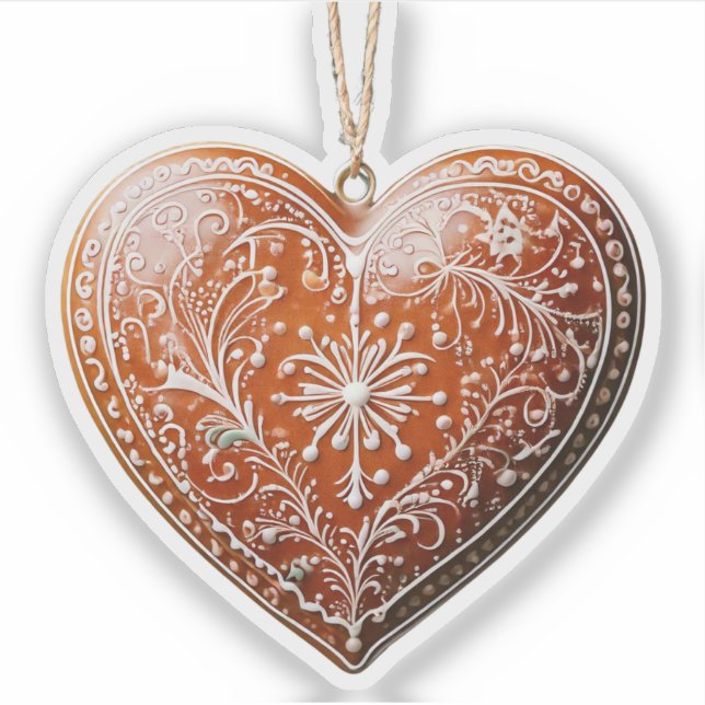 Rustik julfärscookie dekorerad traditionell klistermärken (Framsida)