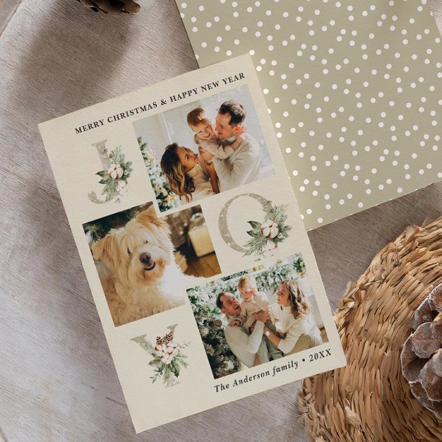 Rustik julglädje i akvarell - 3 bilder julkort (Skapare uppladdad)