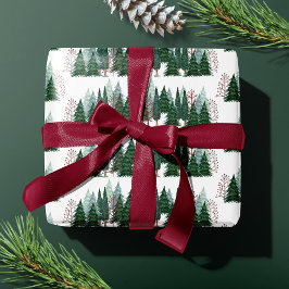 Rustik julgran mönster presentpapper