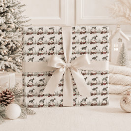 Rustik julgran rutmönster personlig jul presentpapper