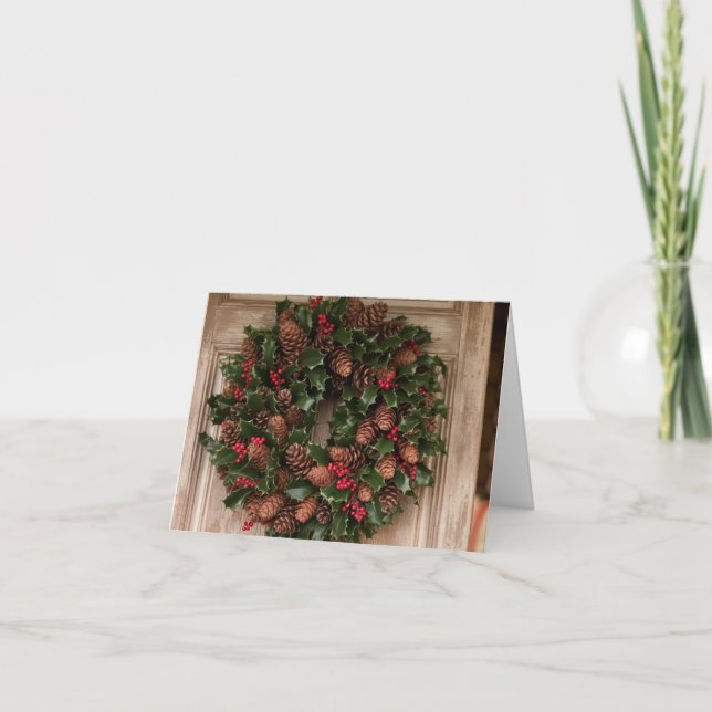 Rustik Julhälsning Helgkort (Framsida)