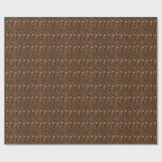 Rustik julklappens presentpapper i trä och nötknäp