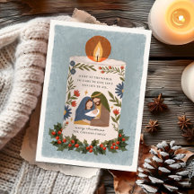 Rustik jullykta med nativitetsmotiv, religiös julk