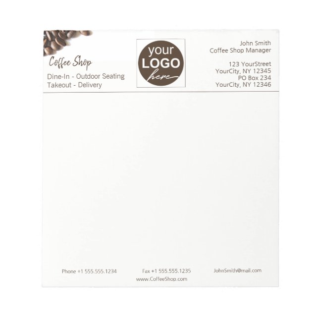 Rustik kaffebönor - kaffesumlare - affärer din Log Anteckningsblock (Framsida)