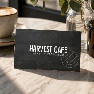 Rustik Kaffebutik K chalkboard Visitkort