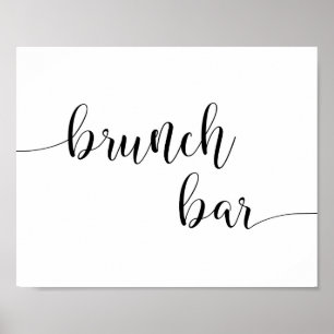 Rustik kalligrafi Brunch Bar skylt Bröllopsbrunc