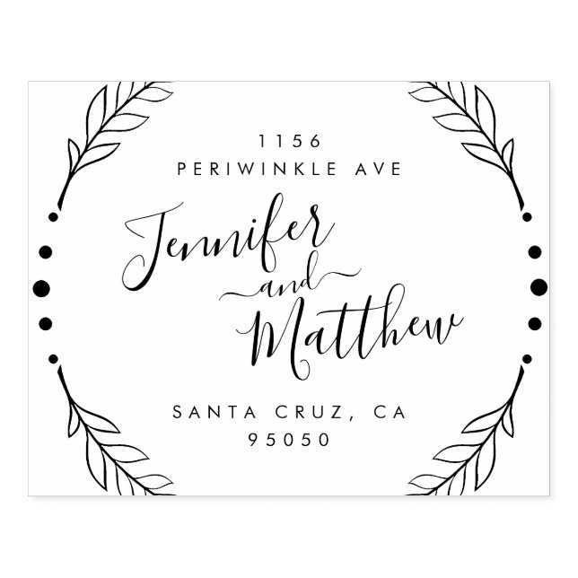 Rustik Kalligrafi Returadressen Utandning Bröllop Stämpel (Tryck)