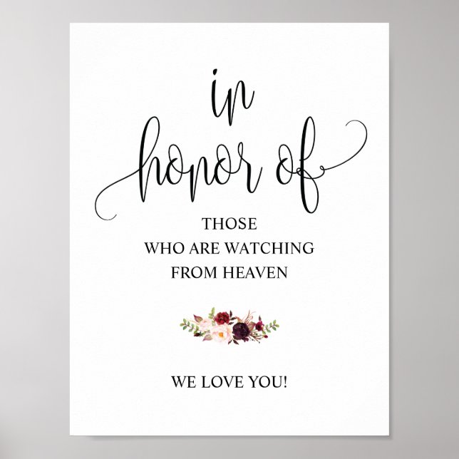 Rustik kalligrafi vigsel minnestavla skylt (Framsidan)