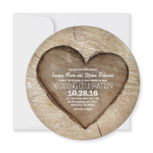 Rustik kardad inbjudan till bröllopsinbjudan på tr