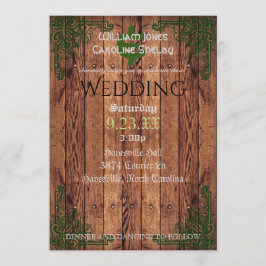 Rustik keltisk Claddagh bröllopsinbjudan Inbjudningar