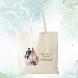 Rustik Klassisk Boho Blommig Bröllopsfest Tygkasse