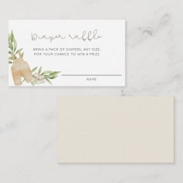 Rustik Kön Neutral Diaper Raffle Tilläggskort