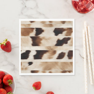Rustik Konprint Western Country Cowboytjej-fest Pappersservett