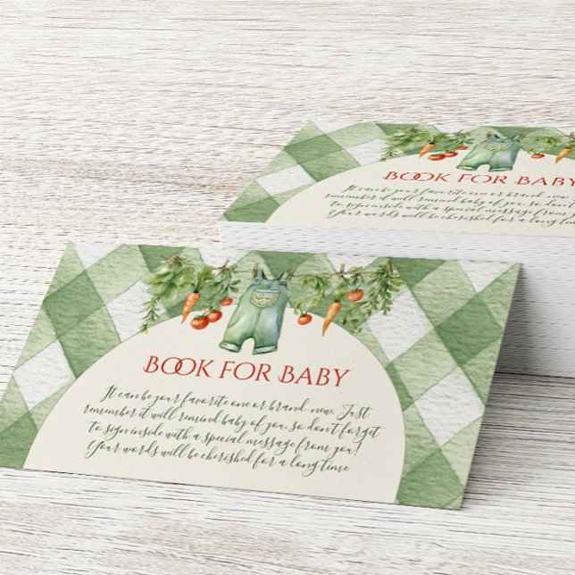 Rustik Könsneutral Groddbok för Baby Shower Tilläggskort (Skapare uppladdad)