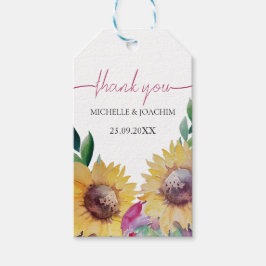 Rustik konstnärlig solrosfärgskonst presentetikett