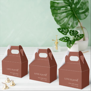 Rustik Koppar Redaktionell Modern Bröllop Presentaskar