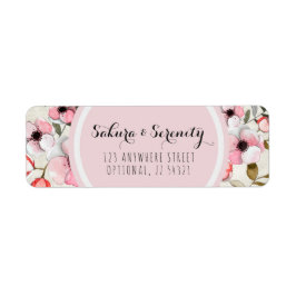 Rustik körsbärsblom Sakura returadress Etikett