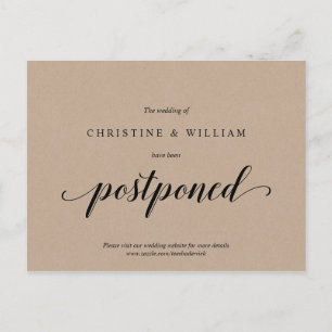 Rustik Kraft,, Bröllopsinbjudan Uppskjuten Vykort