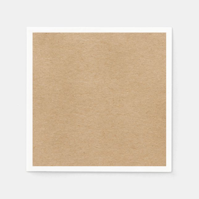 Rustik Kraft Enkel Boho-stil Pappersservett (Framsidan)