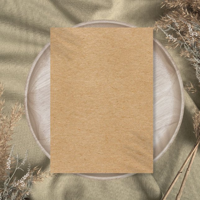 Rustik Kraft Enkel Boho-stil Tack Kort (Rustic Kraft Simple Stylish Boho Thank You Card
)
