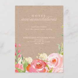 RUSTIK KRAFT FLIKANDE BLOMMOR hotellkort Tilläggskort
