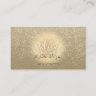 Rustik Kraft Guld Lotus Konfetti Yoga Instruktör Visitkort
