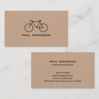 Rustik Kraft Professionell Cyklist Personlig Visitkort