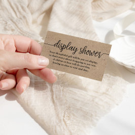 Rustik Kraft Skript Display Dusch Infogningskort Tilläggskort