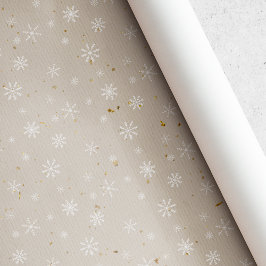 Rustik Kraft Snöflinga Jul Presentpapper