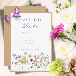 Rustik Kraft Vattenfärg Blommig Spara Datum Datumet