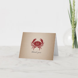 Rustik kräfta monogram pappersbakgrund inspirerad  tack kort