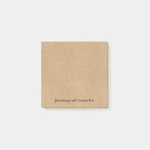 Rustik kraftpapperstil personlig post-it block