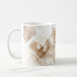 Rustik Kräm Brunrandiga Kaniner Kärlek Kaffemugg
