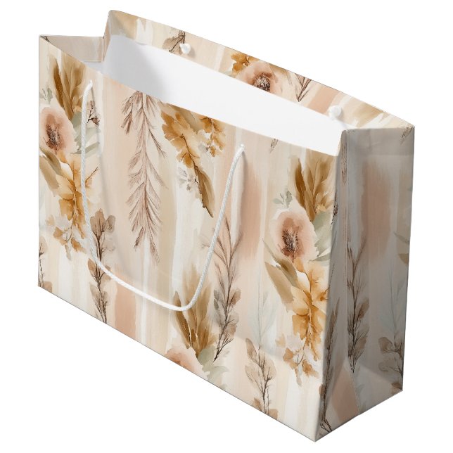 Rustik krämig boho blomster födelsedag (Framsidan Vinklad)