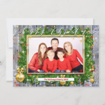 Rustik kransfamilj Foto God jul