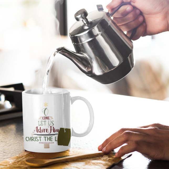 Rustik kristen jul Sång Typografi Kaffemugg (Skapare uppladdad)