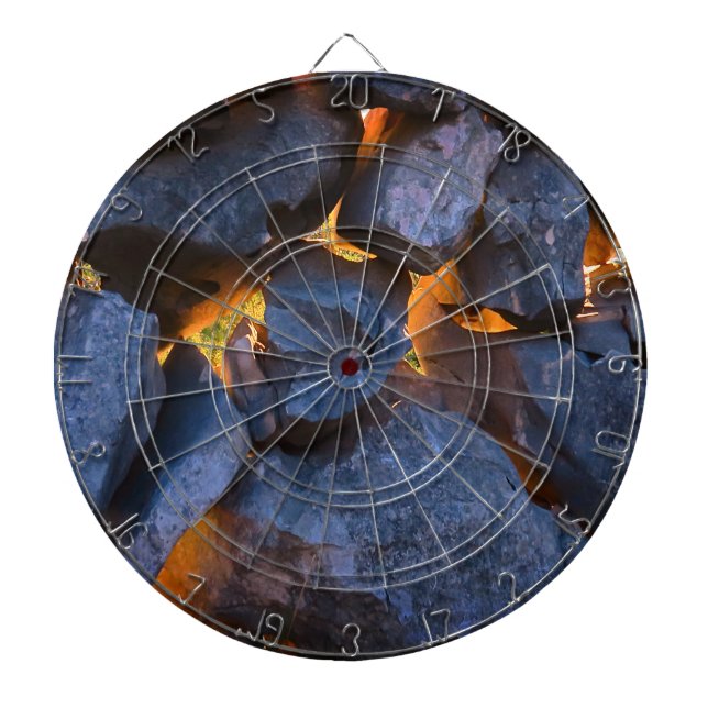 Rustik kroatisk stenväggfotografi darttavla (Framsidan)