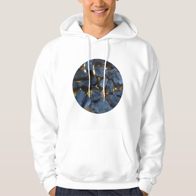 Rustik kroatisk stenväggfotografi hoodie (Framsida)