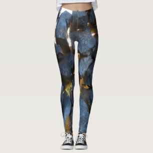 Rustik kroatisk stenväggfotografi leggings
