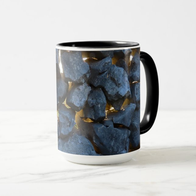 Rustik kroatisk stenväggfotografi mugg (Framsida höger)