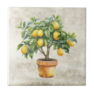 Rustik krukväxt lemonträ ceramic kakelplatta