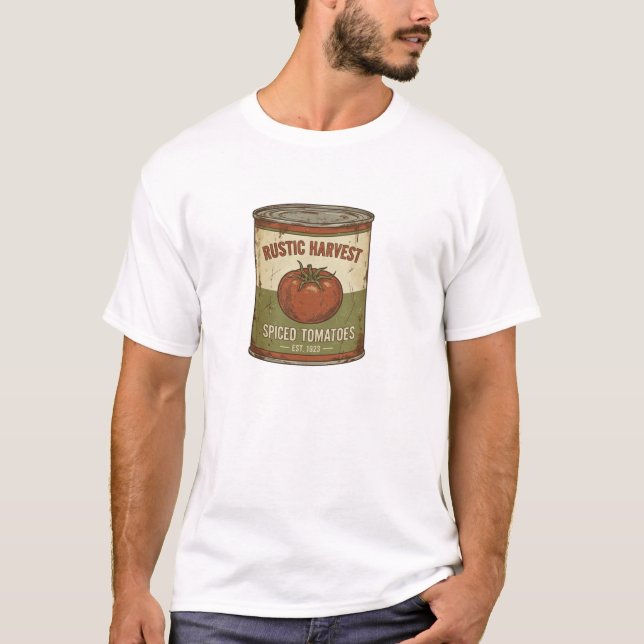 Rustik Kryddad Tomatburk i Vintage-stil T Shirt (Framsida)