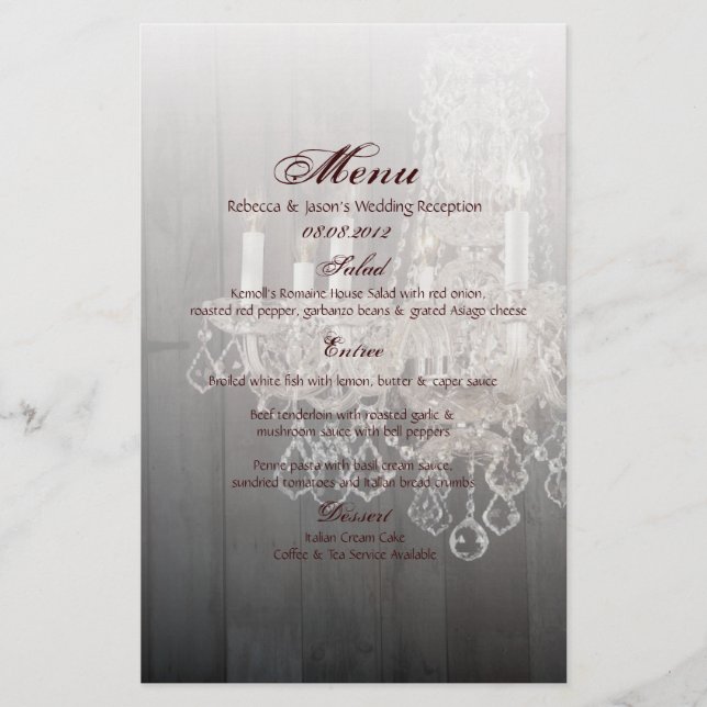 Rustik lada chandelier bröllop (Framsida)