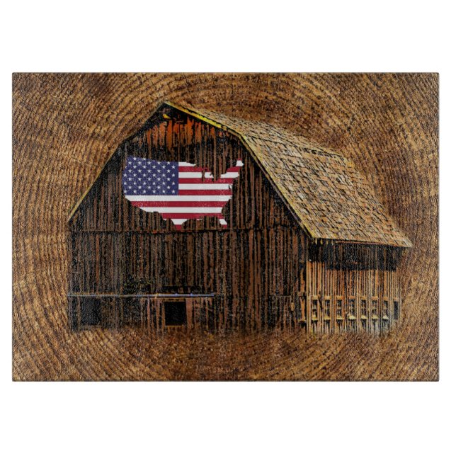 Rustik ladugård amerikansk flagga (Framsidan)